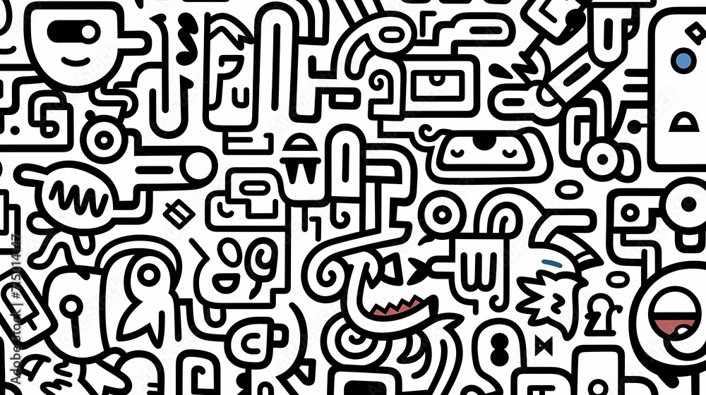Cute graffiti art abstract background poster web page PPT, art background