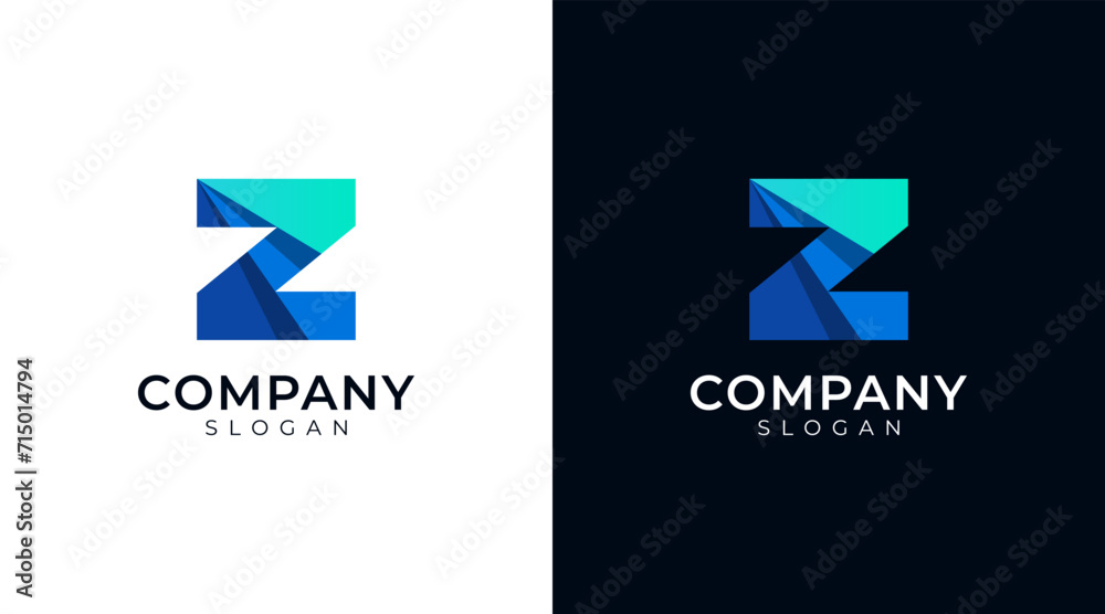 Naklejka premium Letter Z logo alphabet vector symbol. Abstract initial letters Z monogram logo template, icon for business