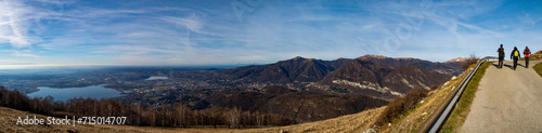 Landscape of Brianza lakes from Mount Cornizzolo