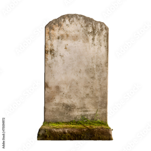 png of blank minimalistic old weathered grave stone 