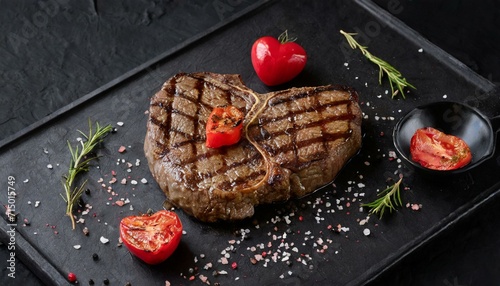 Heartfelt Heat: Grilled Beef Steaks in Pragma Bliss"