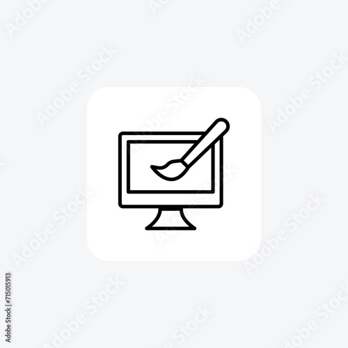Spreadsheet black outline icon , vector, pixel perfect, illustrator file