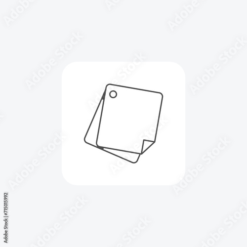 Notes grey thin line icon , vector, pixel perfect, illustrator file