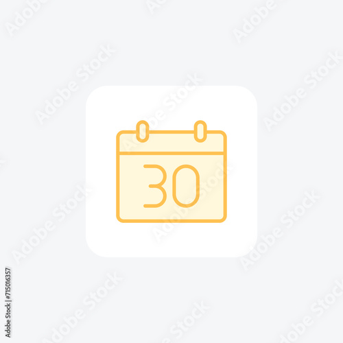 Calendar color outline icon , vector, pixel perfect, illustrator file