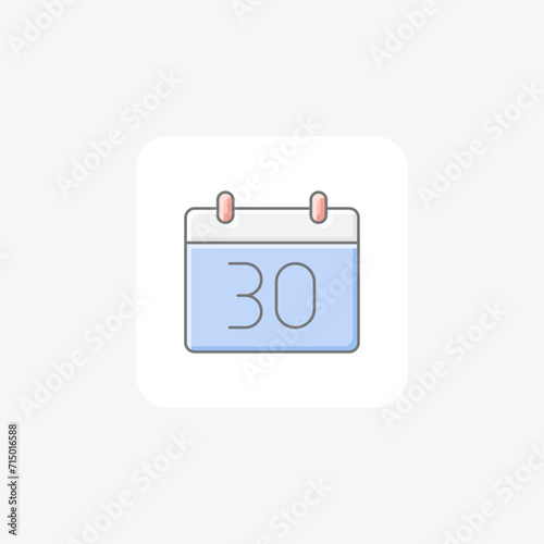 Calendar awesome lineal color icon , vector, pixel perfect, illustrator file