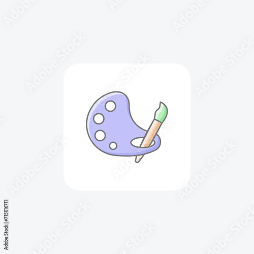 Presentation awesome lineal color icon , vector, pixel perfect, illustrator file