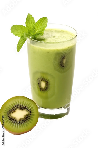 Fresh kiwi juice, vitamin C, isolated illustration on white or transparent background.