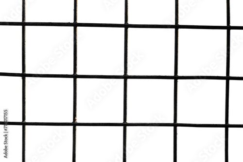 Wallpaper Mural The texture of the metal mesh on a white background. Torn steel, metal mesh with holes Torontodigital.ca