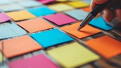 Colorful Planning with Sticky Notes photo