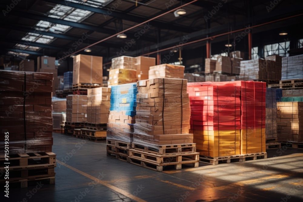 cartons stacked in a warehouse
cartons stacked in a warehouse