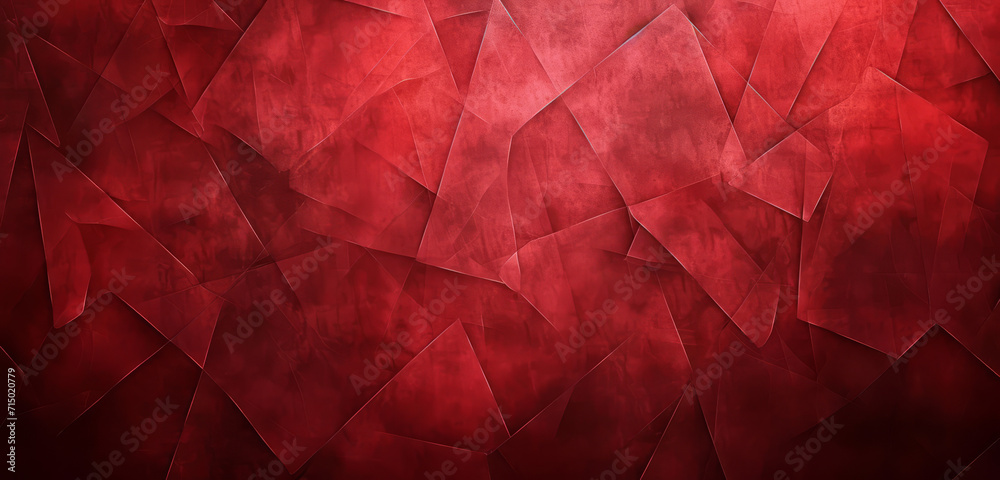 Naklejka premium Dark grunge background with abstract red shards.