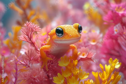 beautiful and cute salamander