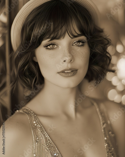Zeitreise der Eleganz: Die Weibliche Influencerin der 1930er Jahre im Glanz des Goldenen Hollywoods