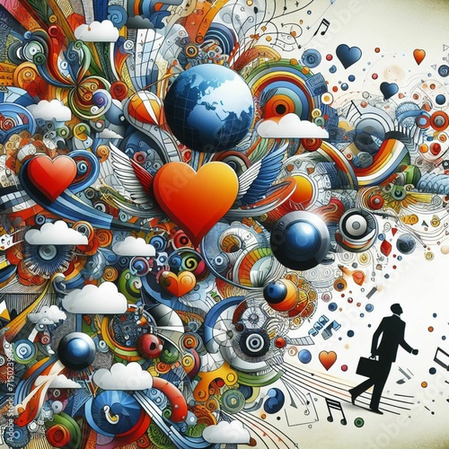 Abstract or conceptual images that represent ideas such as love, freedom or success (Generative Ia)