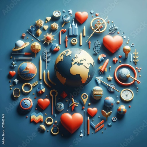 Abstract or conceptual images that represent ideas such as love, freedom or success (Generative Ia)