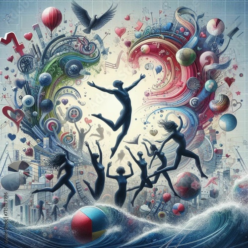 Abstract or conceptual images that represent ideas such as love, freedom or success (Generative Ia)