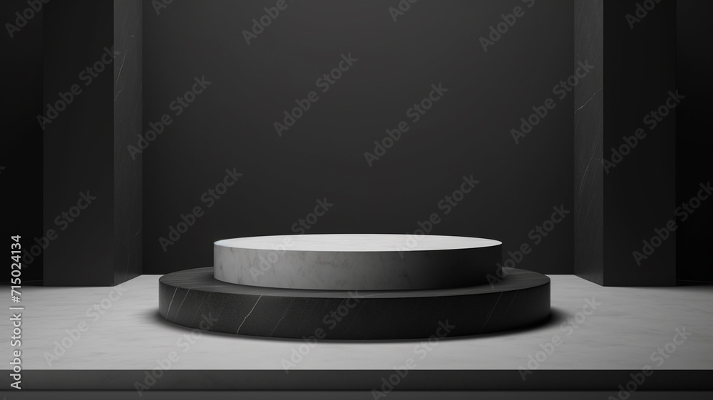illustration of an empty base and podium for a product illustration of an empty base and podium for a product