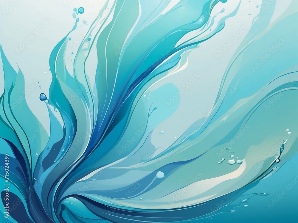 Aqua Dreams: Mesmerizing Abstract Background with Fluid Water Wave Inspirations, Evoking Serenity and Motion, Generative AI. Aqua Dreams: Mesmerizing Abstract Background with Fluid Water Wave Inspirations, Evoking Serenity and Motion, Generative AI.