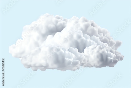 Illustration of white paper clouds on a transparent background