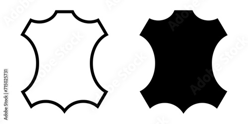 ofvs521 OutlineFilledVectorSign ofvs - genuine leather vector icon . isolated transparent . black outline and filled version . AI 10 / EPS 10 / PNG . g11864