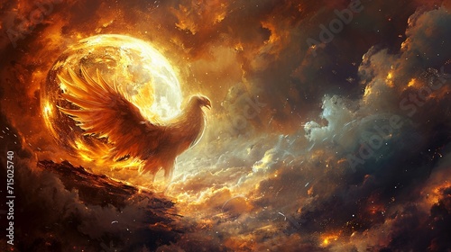 Phoenix Rising: The Spiritual Symbolism of the Majestic Bird. © dimensdesign