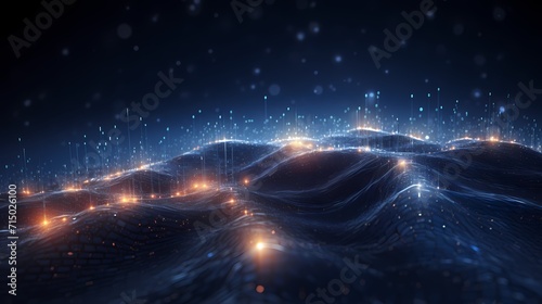 Trails of glowing particles illustrating the fluidity and speed of data connections, forming a captivating abstract background.