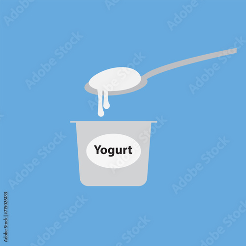 cute yogurt vector.isolated 