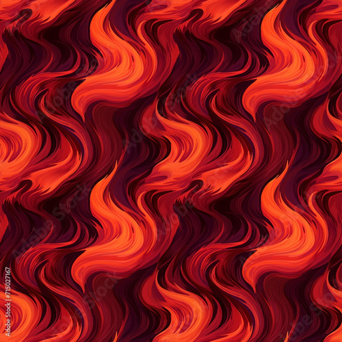 seamless pattern of fire painting in the style of vibrant cartoonish, digital painting, flowing brushwork, detailed backgrounds, dramatic colors, painterly style. attractive flame wallpaper.
