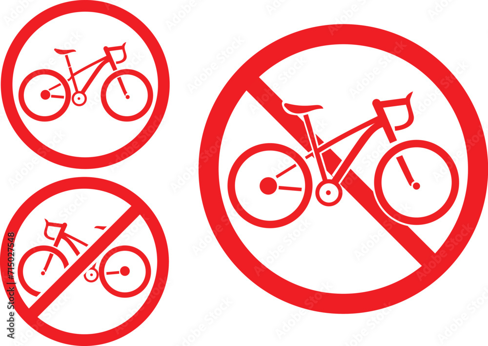 Symbol: Do not park bicycles in this area Symbol: Do not park bicycles in this area