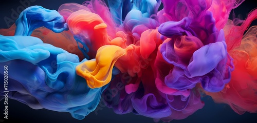 A breathtaking explosion of liquid color captured in high definition, showcasing the dynamic beauty of fluid flow in an abstract setting