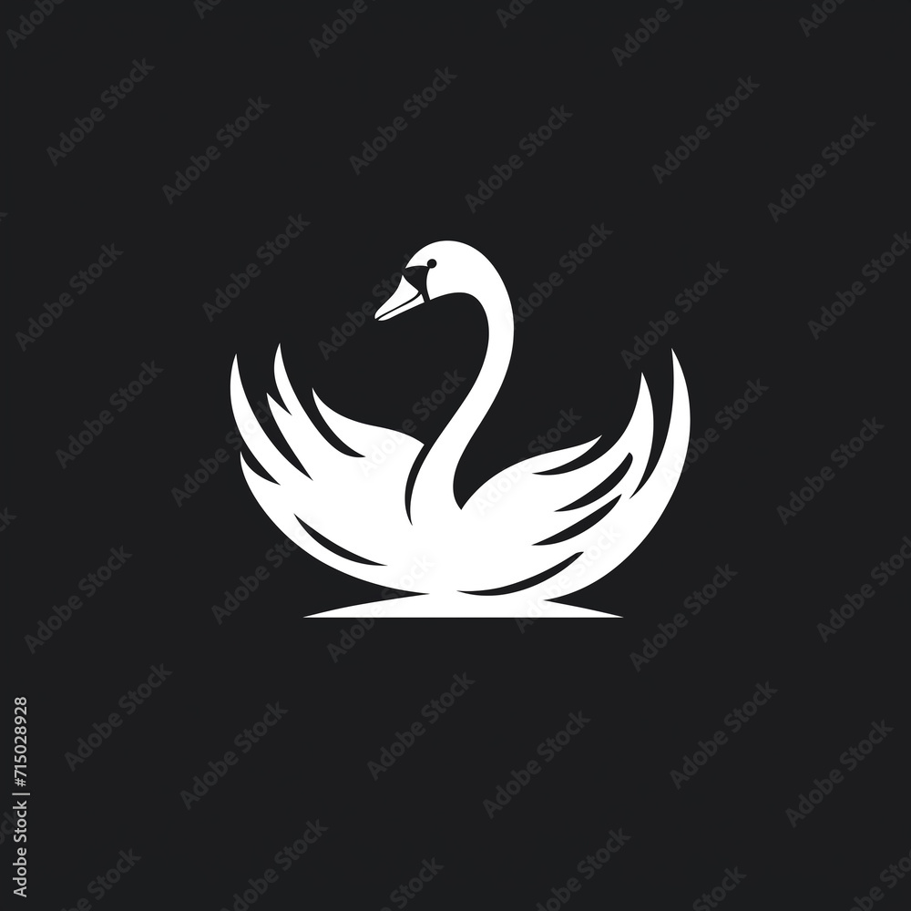 Obraz premium Graceful Swan Silhouette