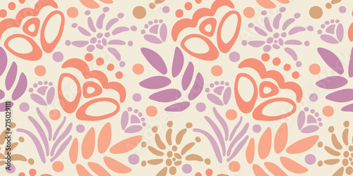 Abstract floral seamless pattern.Vector illustration.