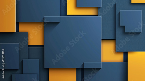 Classic blue and yellow abstract background vector presentation design. PowerPoint and Business background.