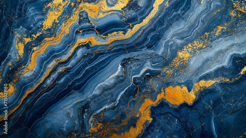 Classic blue and yellow marble background