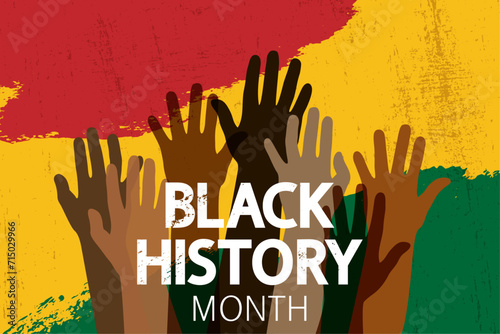 Black History Month greeting concept. African-American History Month.	