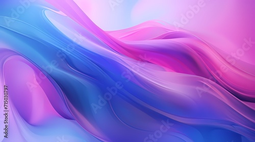 Translucent streams of cerulean and magenta liquid merging and flowing, forming a hypnotic dance of color and movement in a 3D abstract background. © LOVE ALLAH LOVE