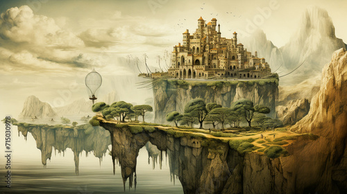 A Dreamy Landscape of Fantasy and Stream © EwaStudio