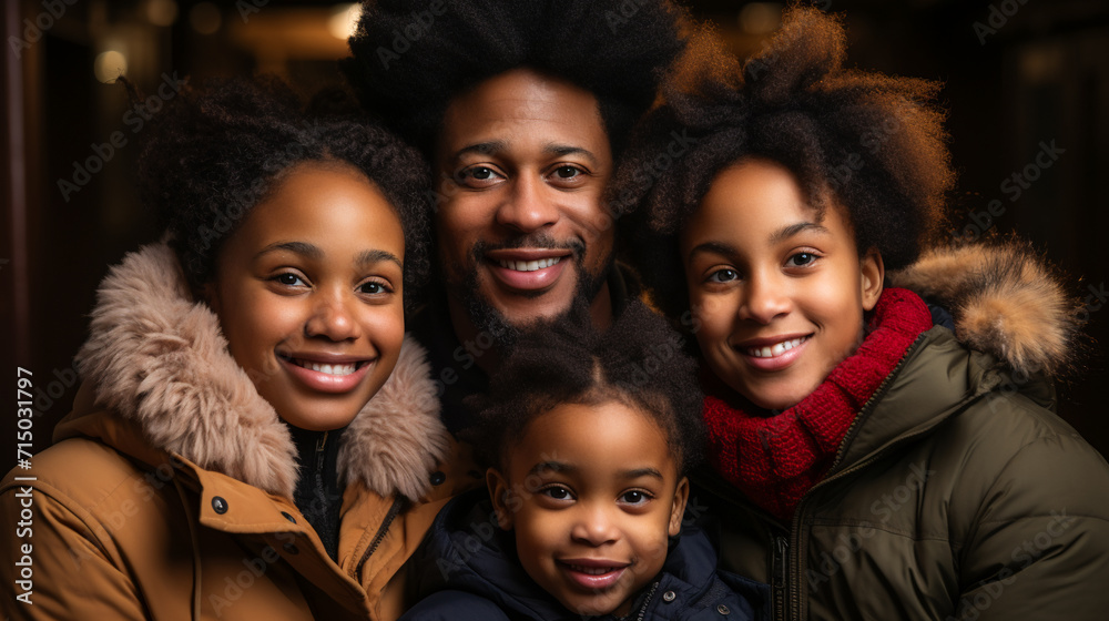 Smiling Faces of an African Family