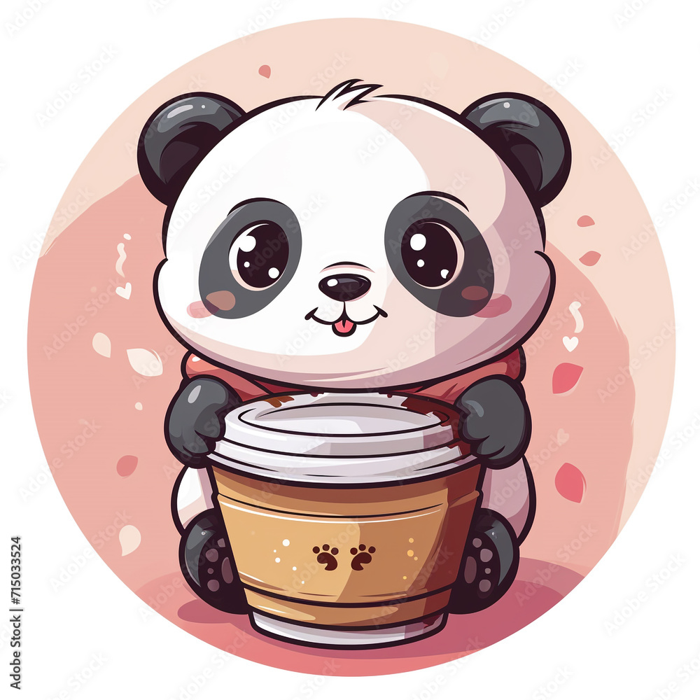 Fototapeta premium kawaii panda