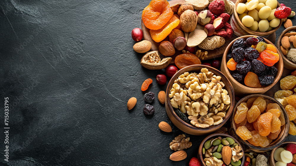 Nuts and dried fruits for healthy life Nuts and dried fruits for healthy life