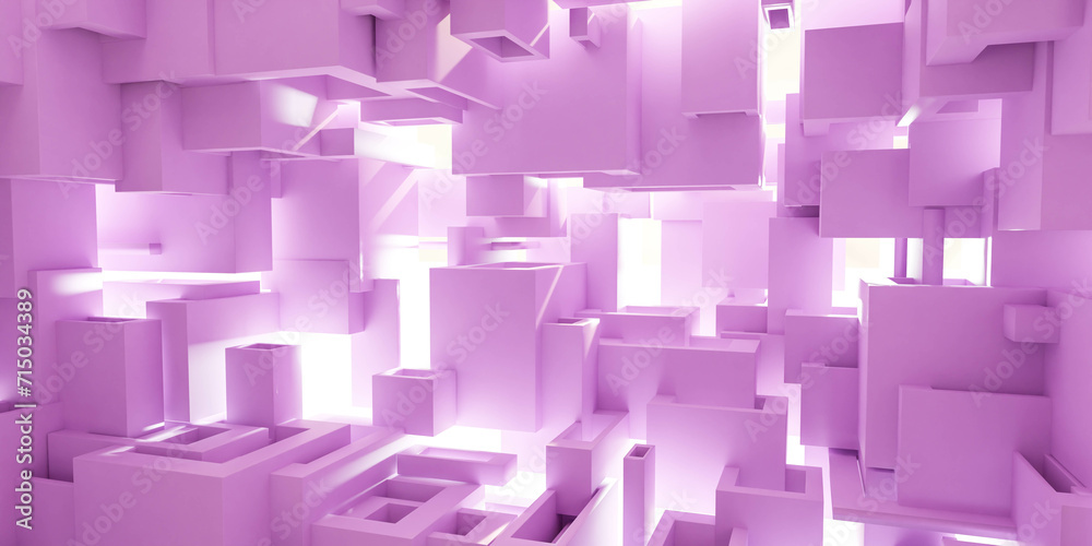 Room Filled With Numerous White Cubes 3d render illustration Room Filled With Numerous White Cubes 3d render illustration