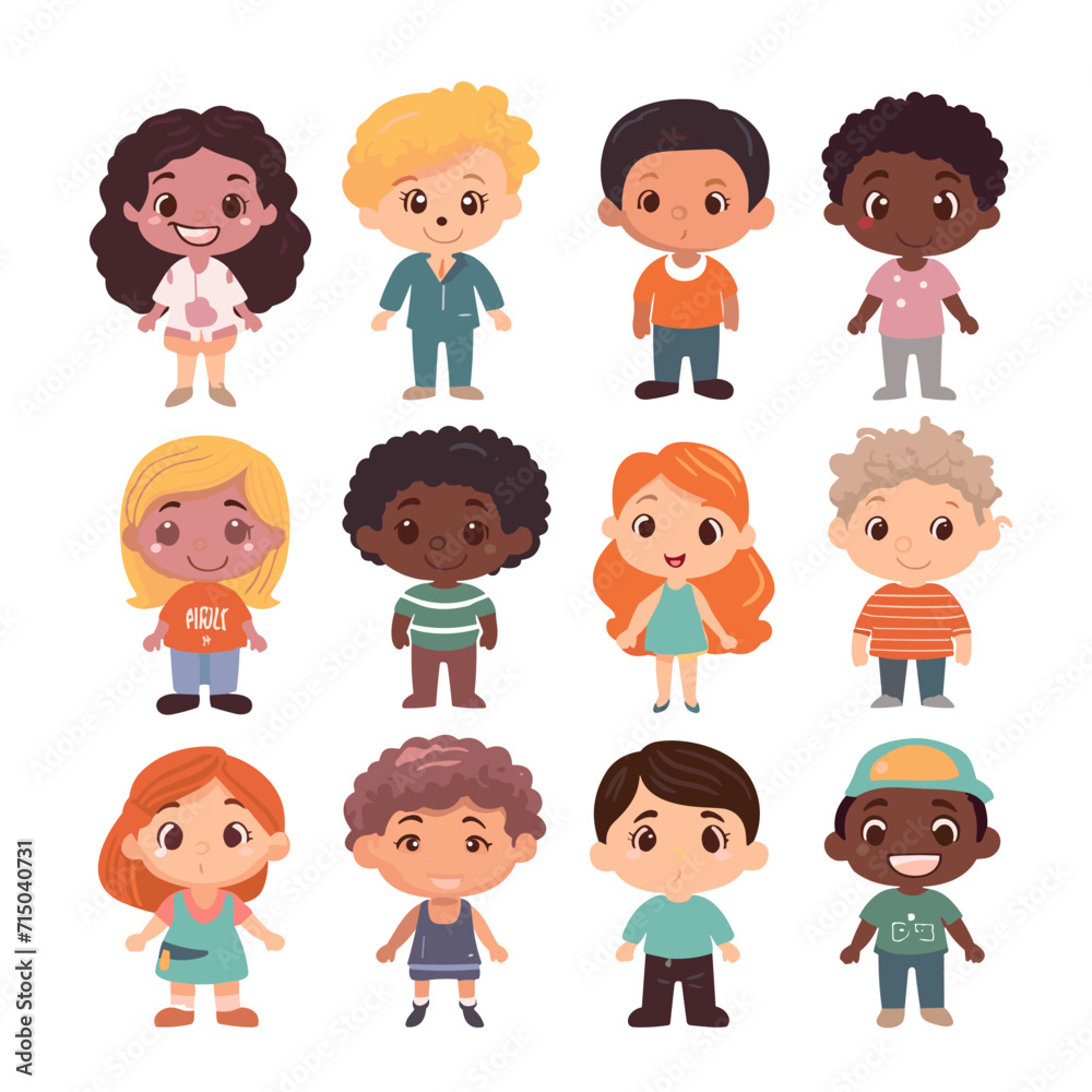 KIDS WITH ALL CULTURE CARTOON CHARACTER KIDS WITH ALL CULTURE CARTOON CHARACTER