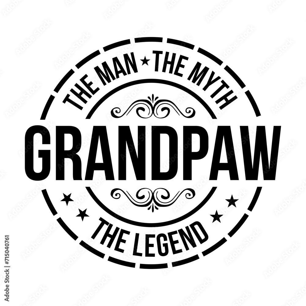 Grandpaw The Man The Myth The Legend Svg