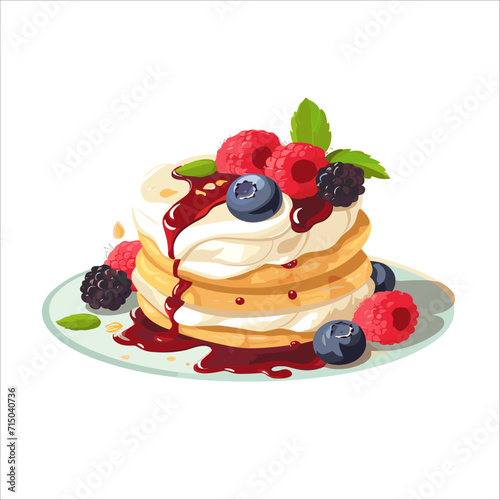 KIFLI dessert CAKE WITH STRAWBERRY