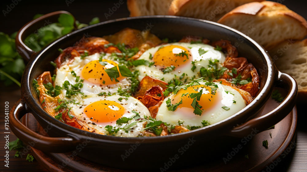 Homemade breakfast shakshuka