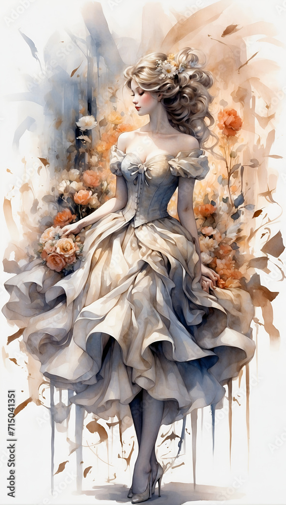 Fototapeta premium Classic style woman