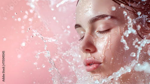 Refreshing Water Splash on Face  Skin Hydration  Pure Skincare