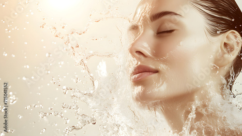 Refreshing Water Splash on Face, Skin Hydration, Pure Skincare