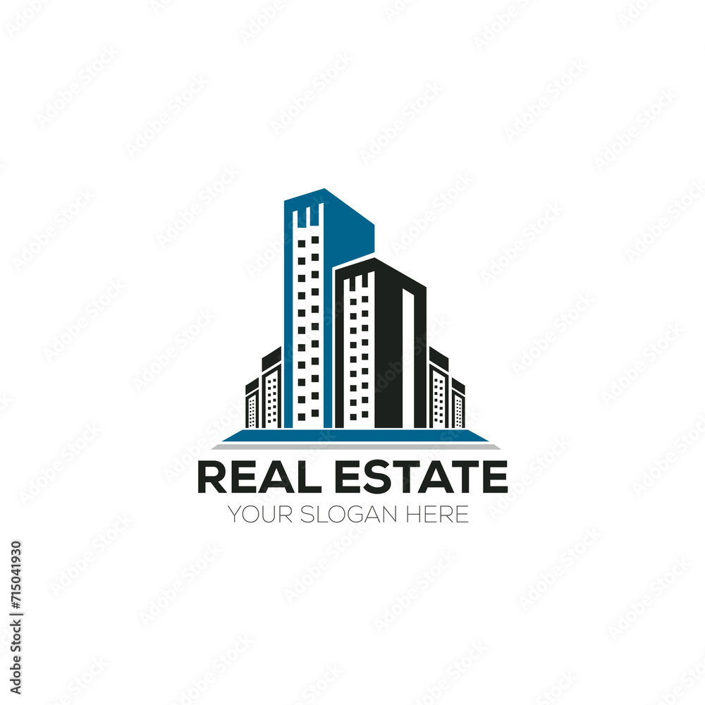 Real Estate Logo Design . Building and Construction Logo Vector Design