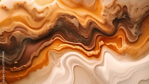 Abstract liquid background, earth tones. colored fluid flow motion video with dissolving effect for business purpose with earth tone background flowing photo